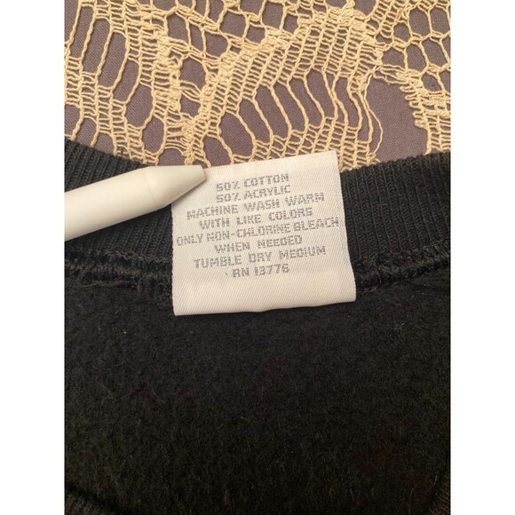 Vintage 90s Sweatshirt 1990s Floral Dark Romance New Wave Hipster Size Large - Picture 9 of 11